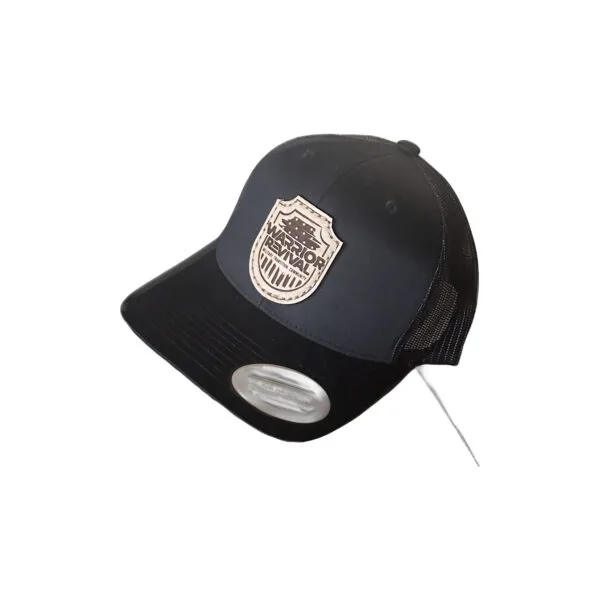 Black Trucker Hat (Shield Logo)